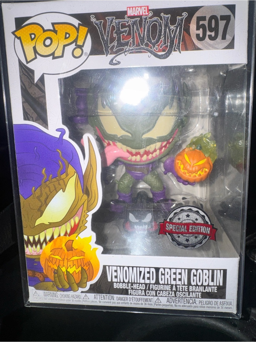 Funko Pop! Marvel Venomized Green Goblin #597 - Purple & Green NIB sealed